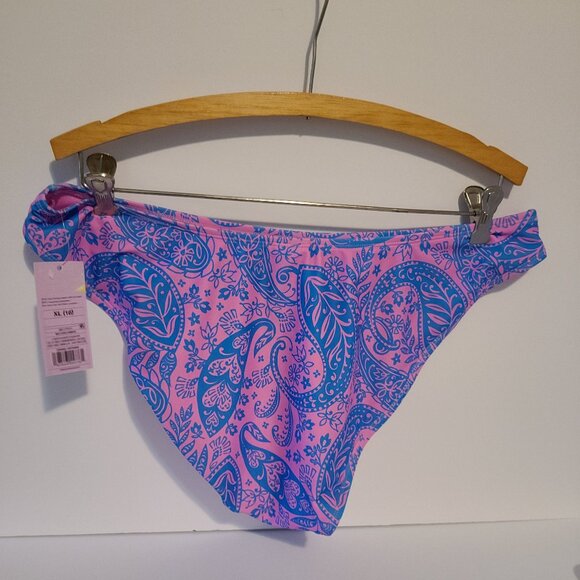 WILD FABLE WOMEN'S PAISLEY PRINT LOW-RISE CHEEKY HIGH LEG BIKINI BOTTOM XL(16) - Picture 5 of 8